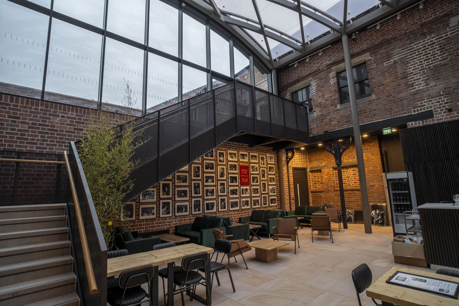 Interior of The Courtyard, a bar at Kidderminster Town Hall
