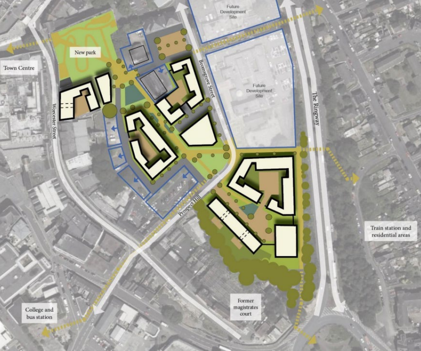 Artist impression of master plan of layout of housing development