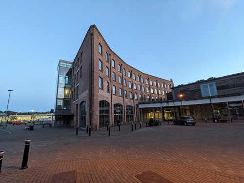 Exterior of Piano Building