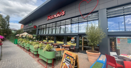 outside view of new restaurant  in town centre