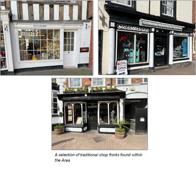 3 examples of shopfronts